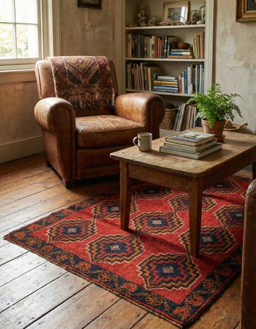 2' 9 x 4' 7 Hand Knotted Balouch Persian Wool Rug