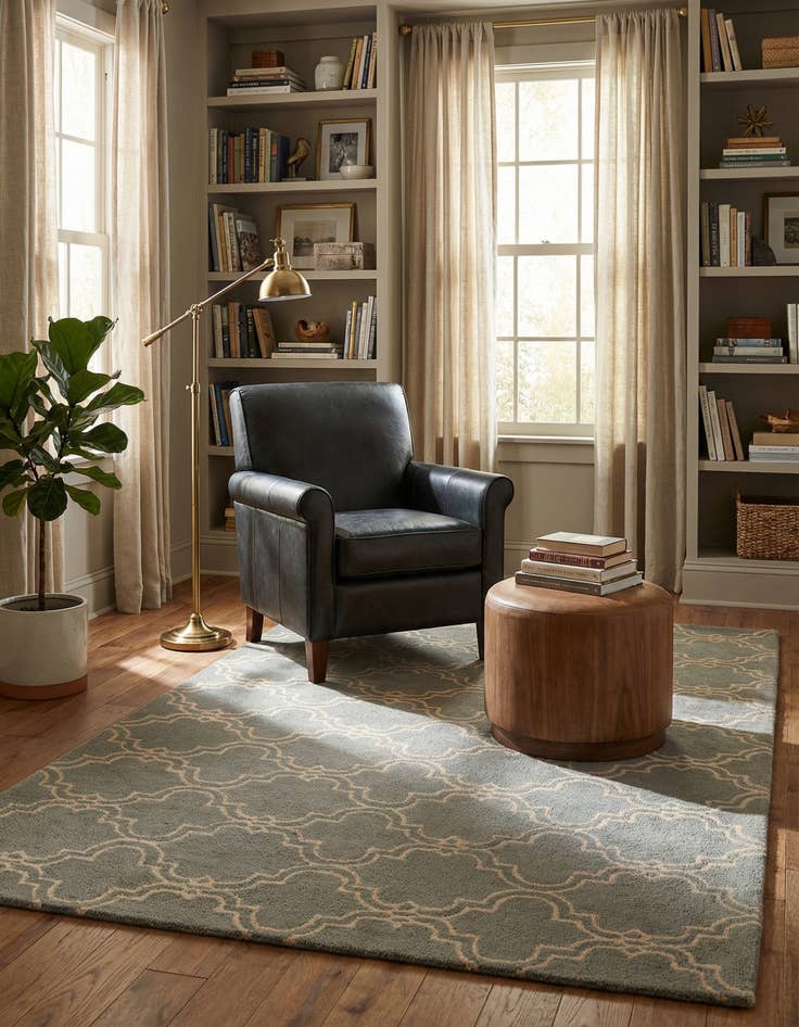 Detail image of  5' x 8' Luna Wool Rug