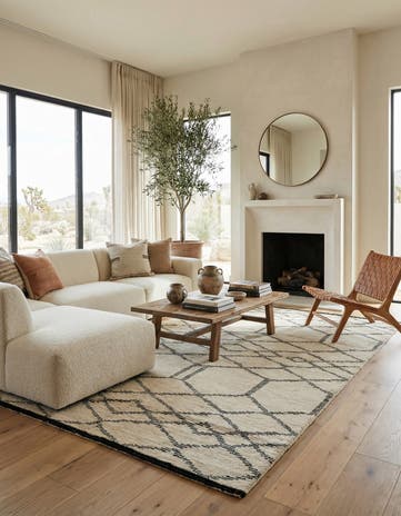 5' 6 x 8' 1 Hand Knotted Moroccan Wool Rug