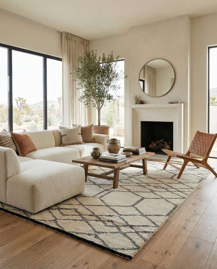 5' 6 x 8' 1 Hand Knotted Moroccan Wool Rug