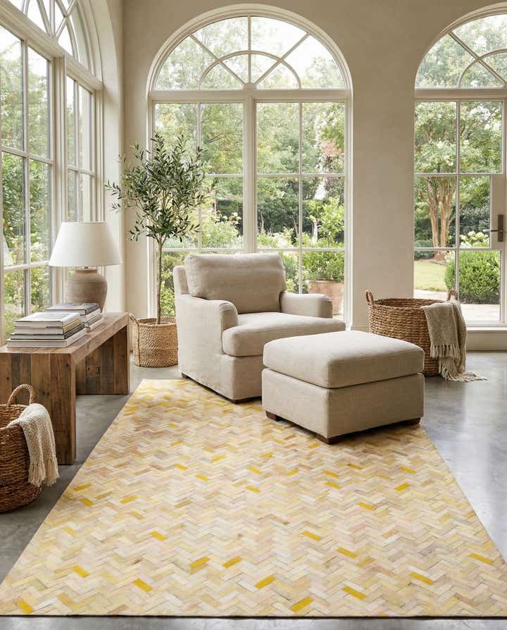 5' 2 x 7' 10 Cowhide Rug