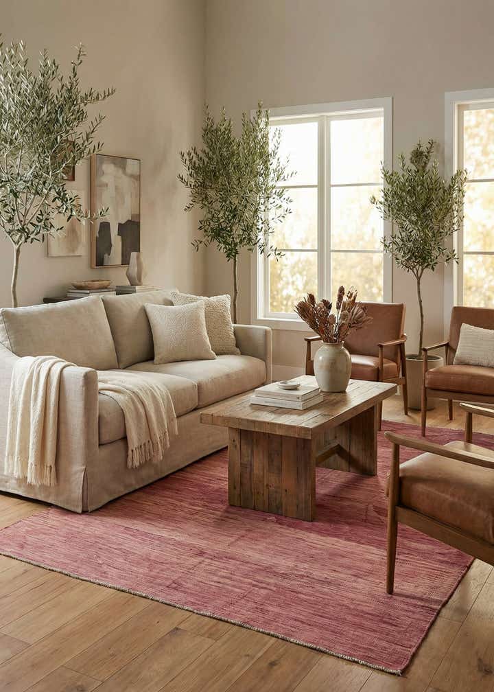 6' 6 x 9' 8 Hand Woven Kilim Modern Wool Rug