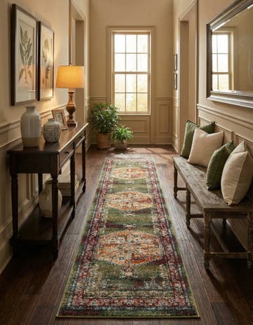 Fern Green Isabella Runner Rug