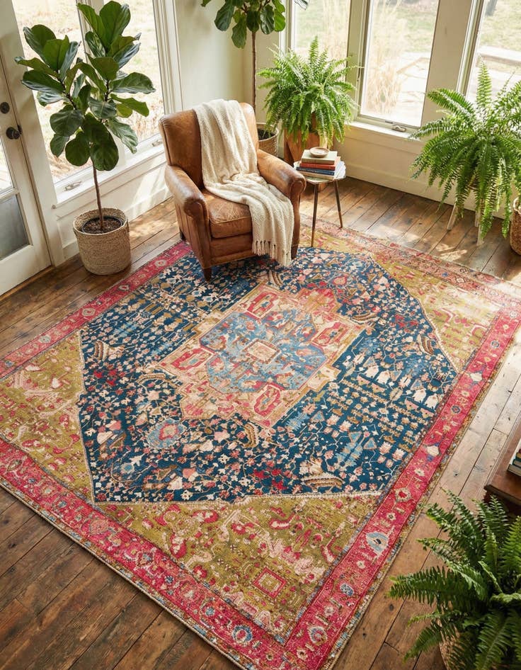 Detail image of 10' x 12' Easy-Clean Traditional Indoor / Outdoor Rug