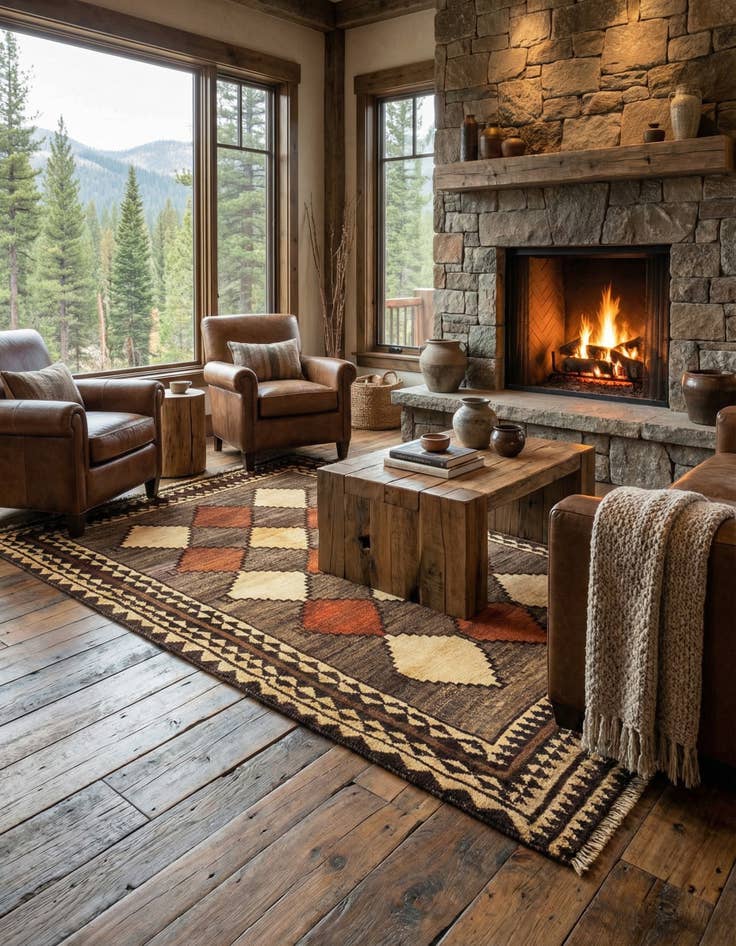 Detail image of 4' 6 x 7' 7 Gabbeh Wool Rug