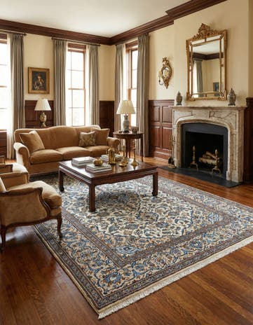 6' 4 x 10' 4 Kashan Wool Rug