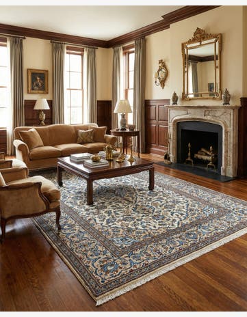 6' 4 x 10' 4 Kashan Wool Rug