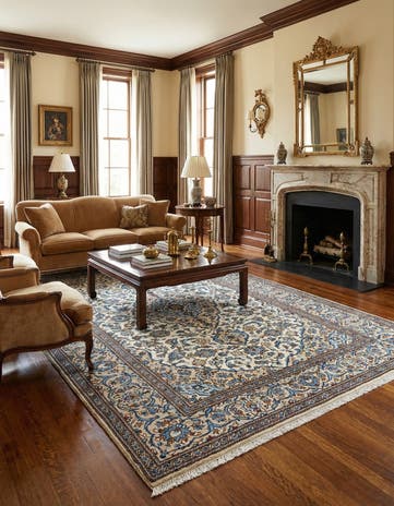 6' 4 x 10' 4 Kashan Wool Rug