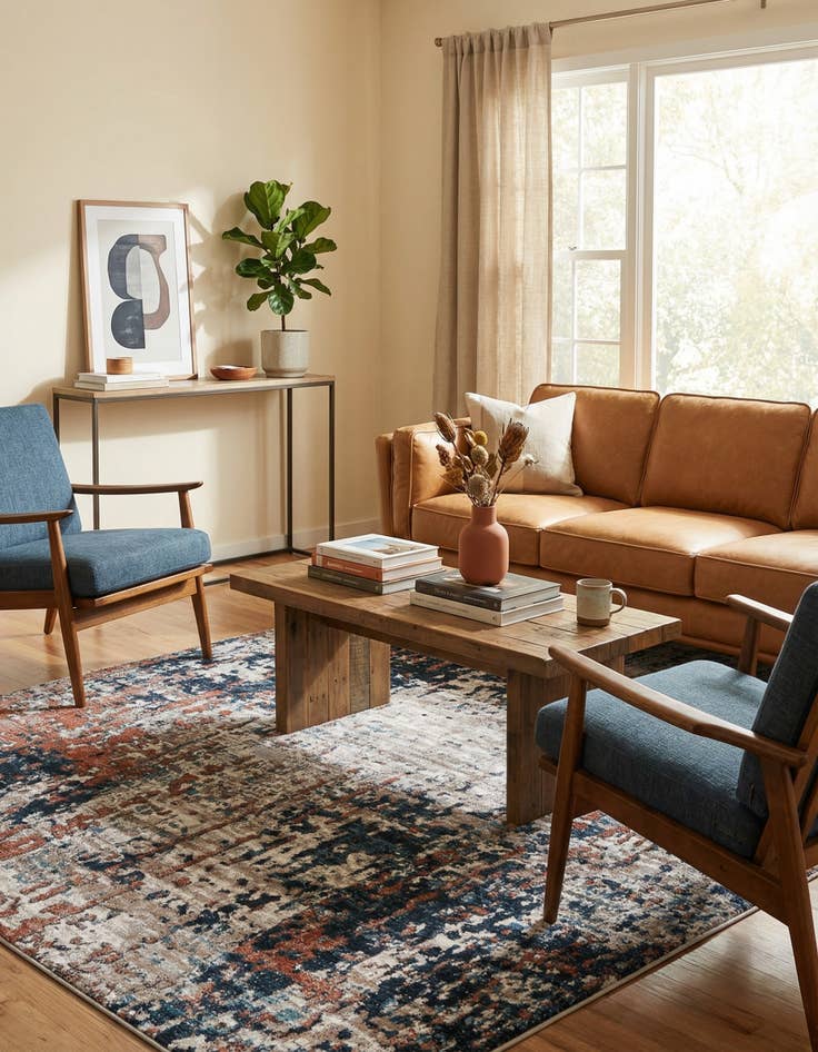 Detail image of  5' 3 x 7' 7 Modern Classical Rug