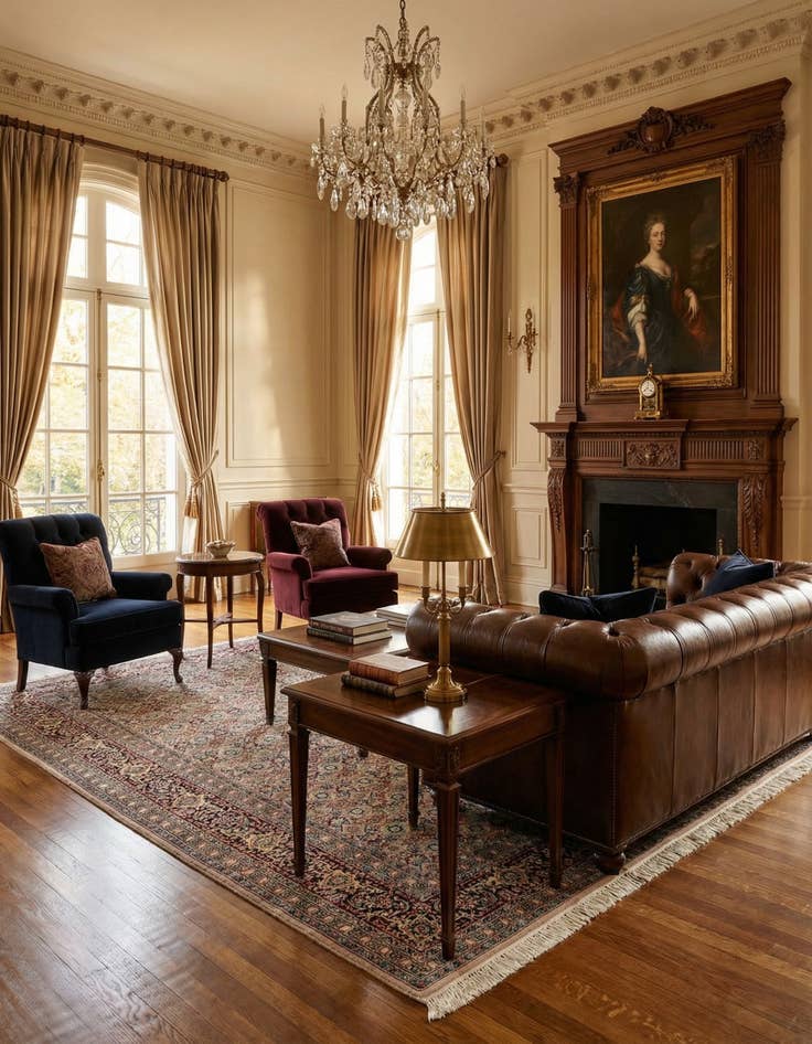 Detail image of  6' 10 x 9' 9  Hand Knotted Farahan Oriental Wool Rug