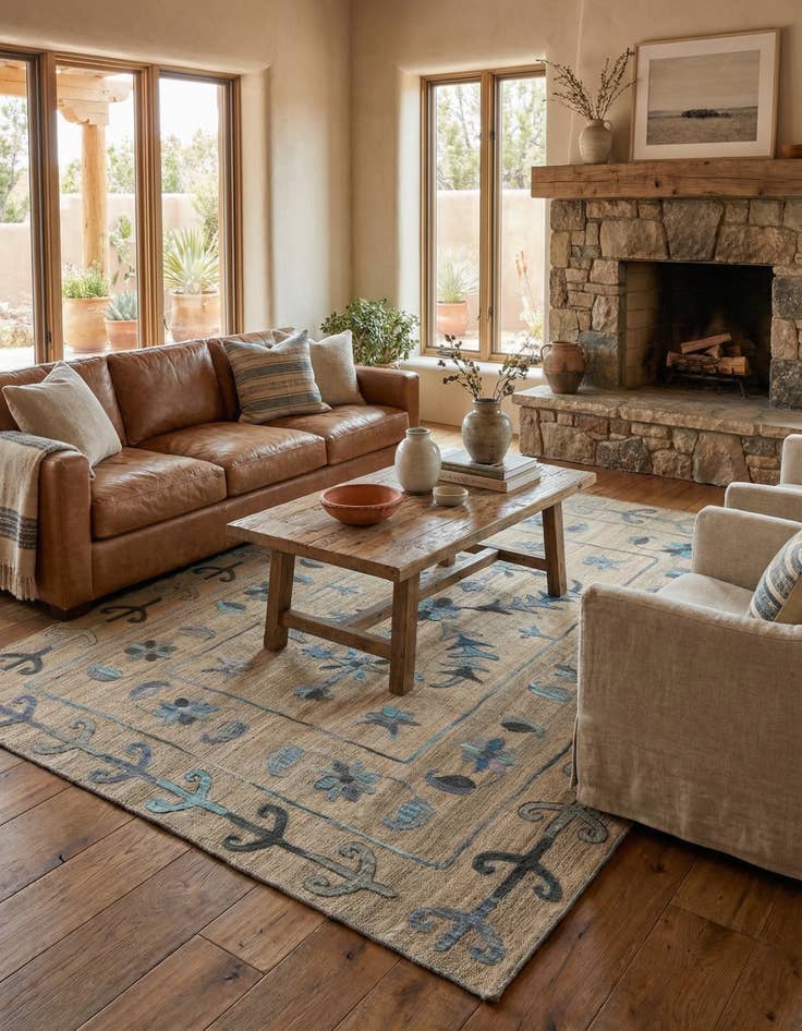 Detail image of 5' 11 x 7' 8 Hand Knotted Kilim Wool Rug