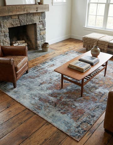 4' x 5' 6 Hand Knotted Ultra Vintage Persian Wool Rug