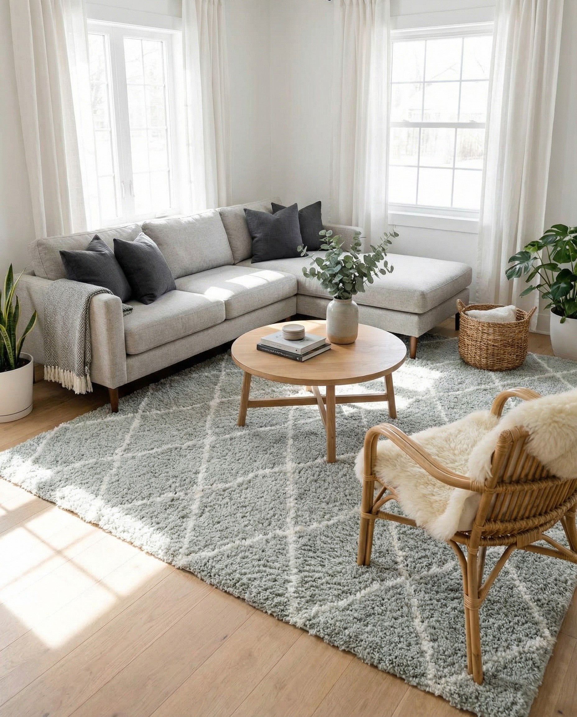  7' 10 x 10' Moroccan Shag Rug