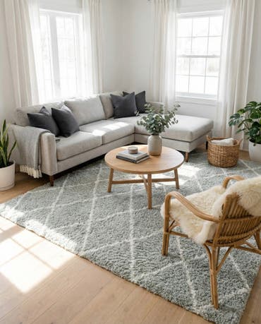  7' 10 x 10' Moroccan Shag Rug