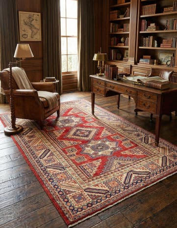 4' 8 x 6' 9 Kazak Wool Rug
