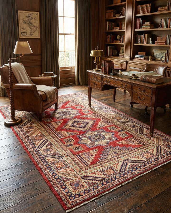 4' 8 x 6' 9 Kazak Wool Rug