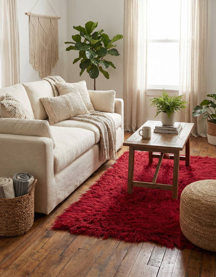 Detail image of  2' 6 x 4' 6  Hand Knotted Moroccan Wool Rug