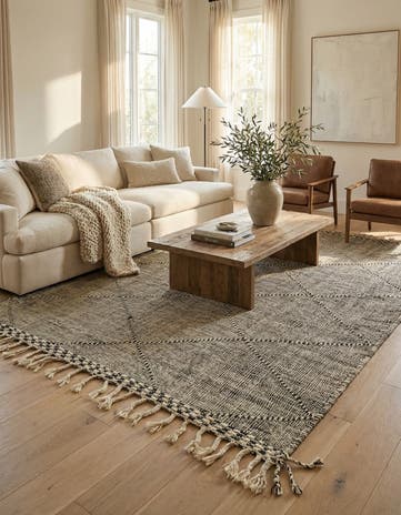6' 5 x 11' 2 Hand Knotted Moroccan Wool Rug