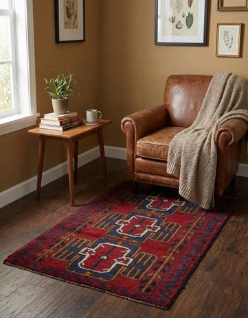 2' 10 x 4' 8 Hand Knotted Balouch Persian Wool Rug