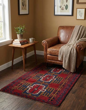 2' 10 x 4' 8 Hand Knotted Balouch Persian Wool Rug
