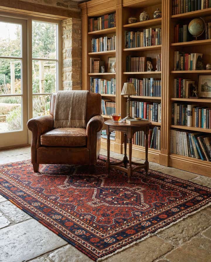 5' 5 x 6' 11 Ghashghai Wool Rug