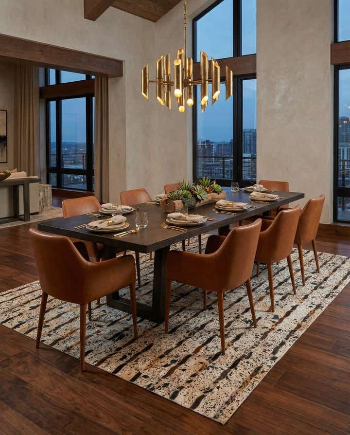 5' x 8' Cowhide Leather Rug