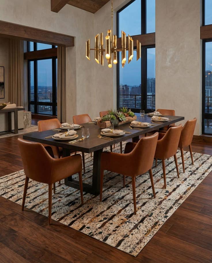 Detail image of 5' x 8' Cowhide Leather Rug
