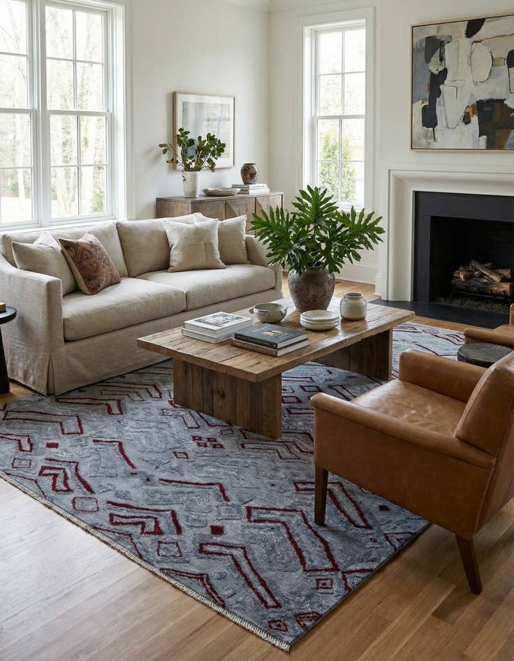 Detail image of  8' x 10' 1  Hand Knotted Darya Wool Rug