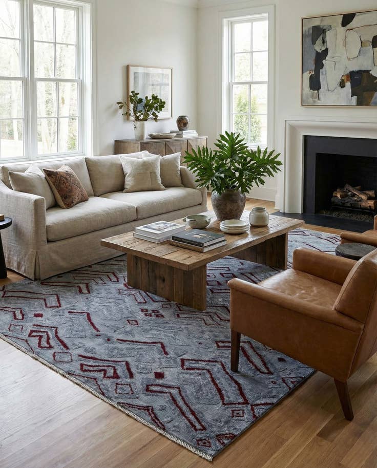 Detail image of 8' x 10' 1 Hand Knotted Darya Wool Rug