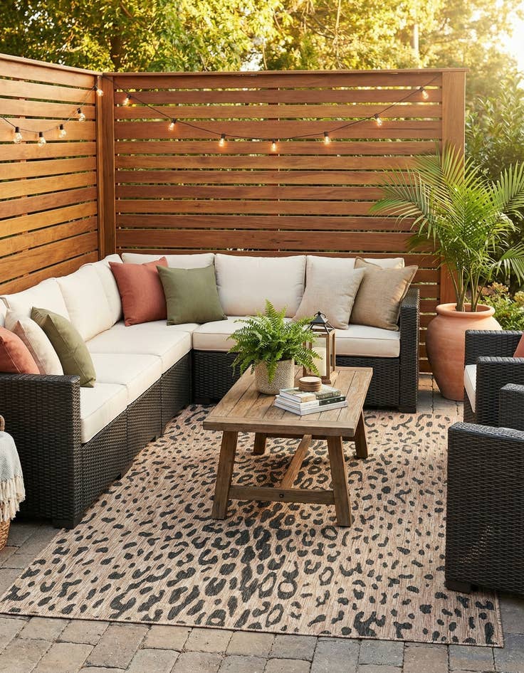 Detail image of 6' x 9'  Washable Safari Indoor / Outdoor Rug