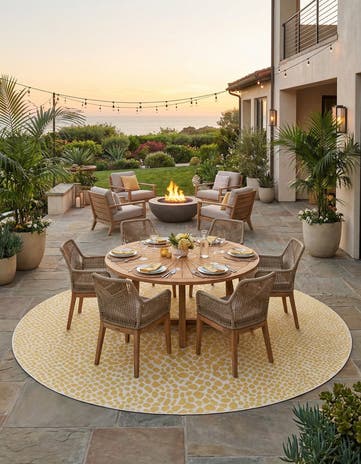 13' x 13' Easy-Clean Jill Zarin Cape Town Indoor / Outdoor Round Rug