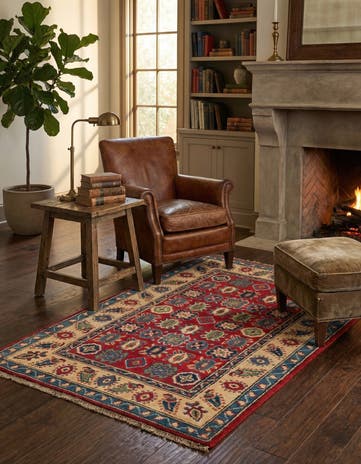 2' 8 x 4' 6 Hand Knotted Kazak Rug