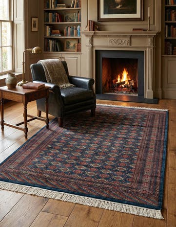 4' 2 x 5' 6 Hand Knotted Bokhara Oriental Wool Rug