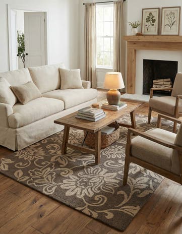 5' x 8' Agra Wool Rug