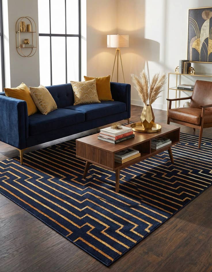 Detail image of  6' x 9' Vogue Geo Rug