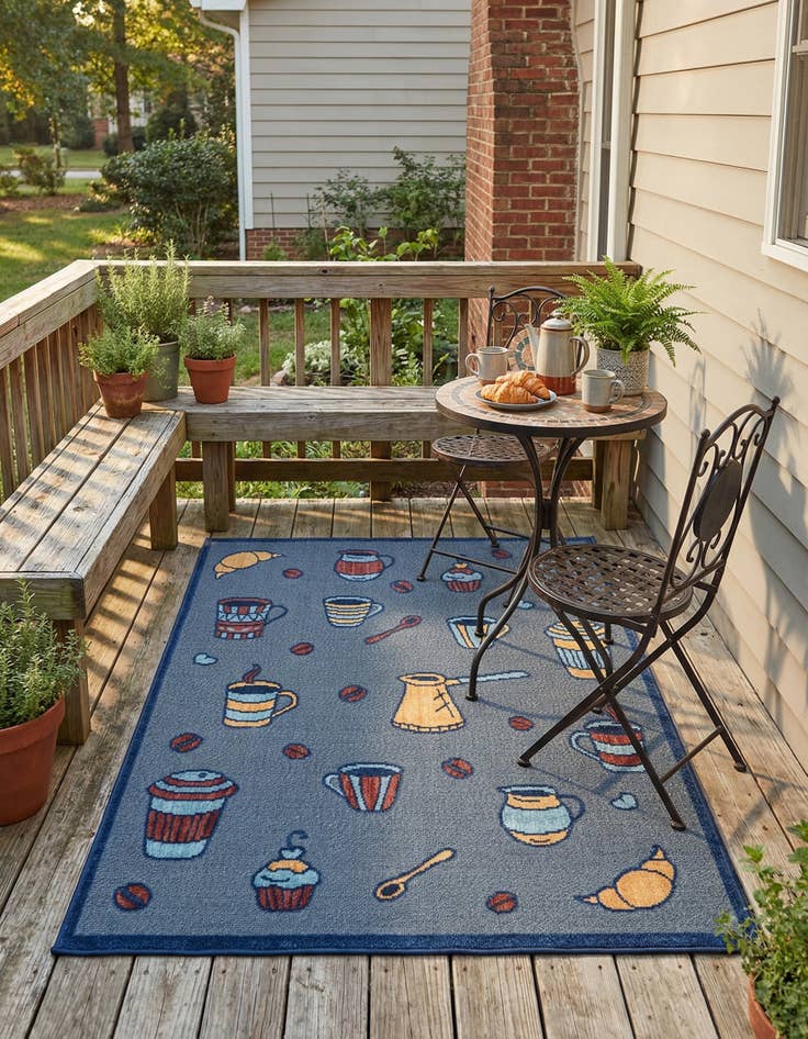 Detail image of 5' x 7' 7 Easy-Clean Indoor / Outdoor Rug