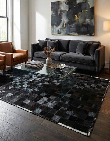 5' 2 x 8' 1 Cowhide - Patchwork Rug