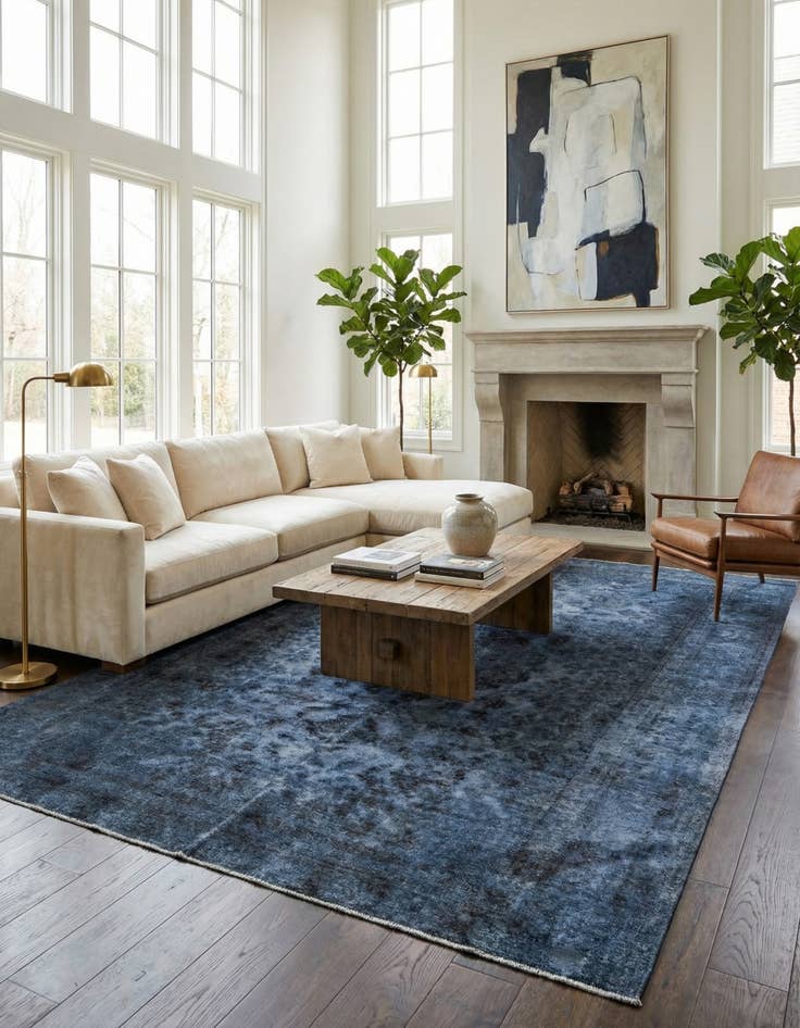 Detail image of 8' 10 x 11' 8  Hand Knotted Ultra Vintage Persian Wool Rug