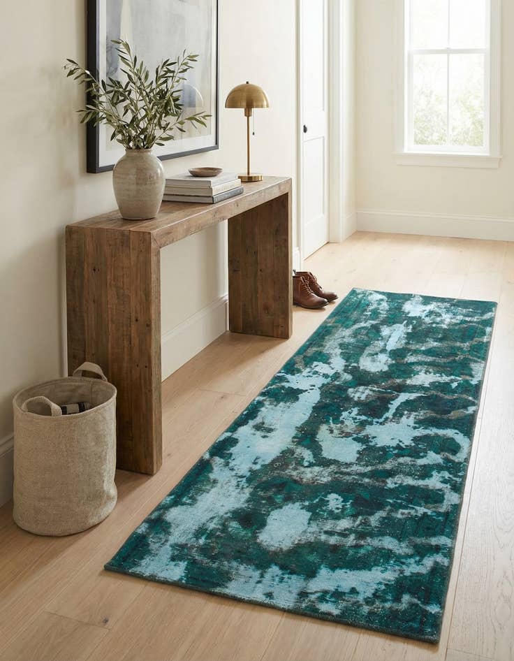 Detail image of 3' x 7' 8  Hand Knotted Ultra Vintage Persian Wool Runner Rug