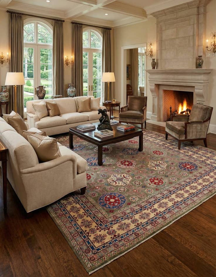 Detail image of 13' x 19' 2  Hand Knotted Kazak Rug