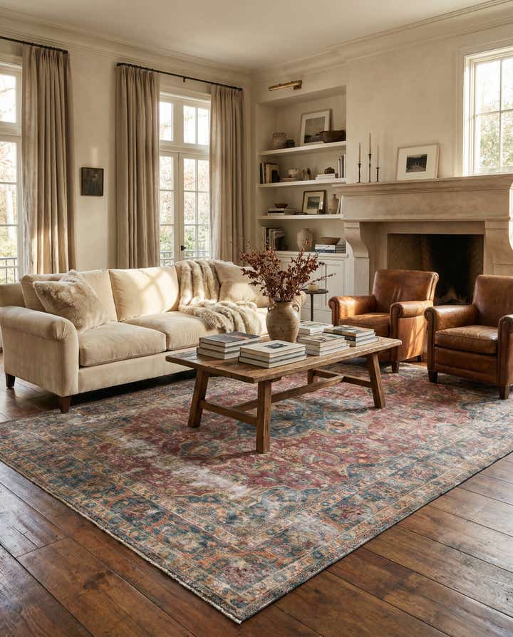 6' 5 x 9' 5 Hand Knotted Ultra Vintage Persian Wool Rug