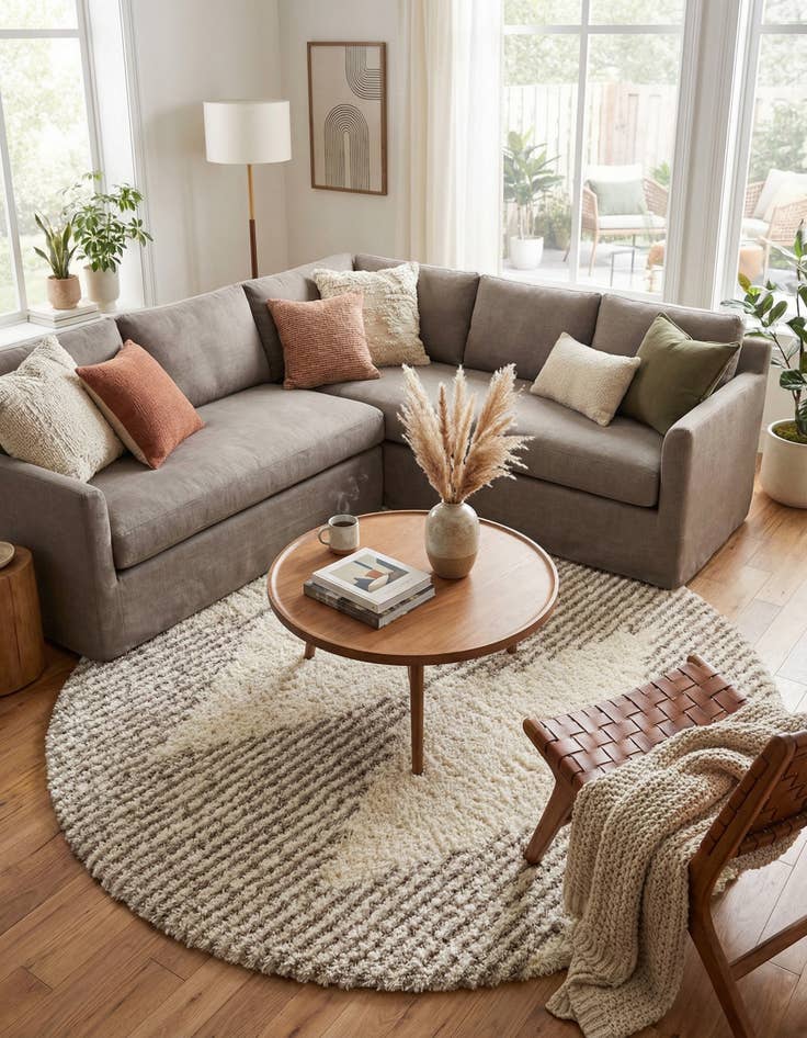 Detail image of  8' x 8' Infinity Shag Round Rug