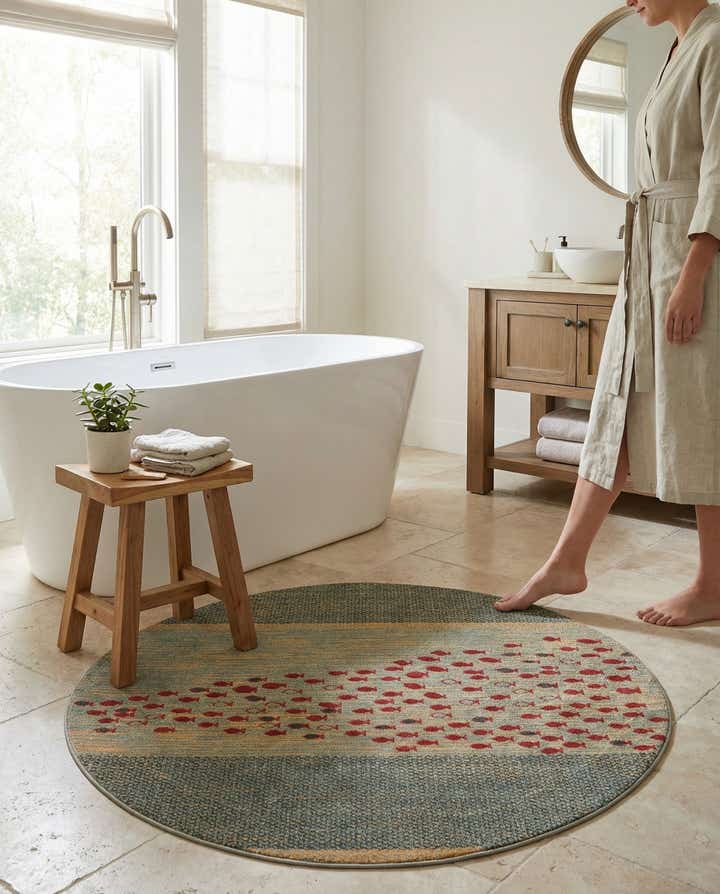 5' x 5' Kashkuli Gabbeh Round Rug