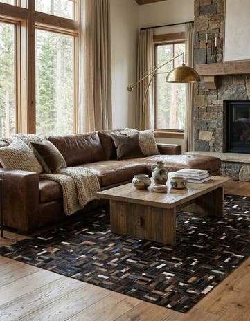 5' 1 x 8' Cowhide - Patchwork Rug