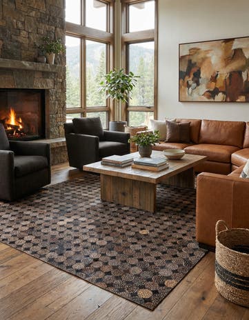 5' 1 x 7' 2 Cowhide Rug