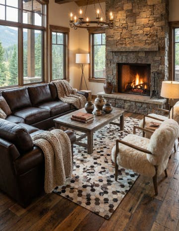 5' 1 x 8' Cowhide Rug