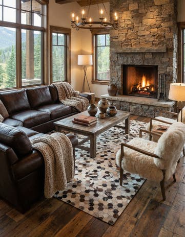 5' 1 x 8' Cowhide Rug