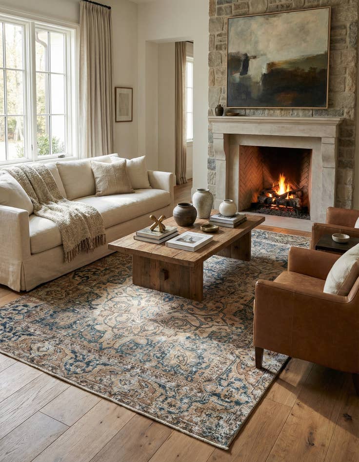 Detail image of 6' x 9' 5  Hand Knotted Ultra Vintage Persian Wool Rug