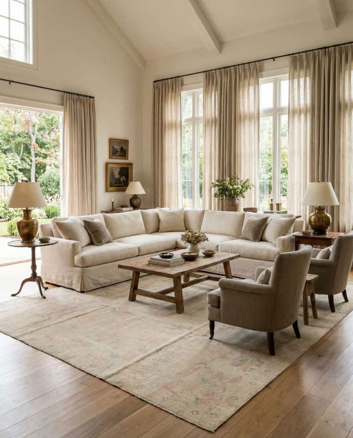 10' x 13' 5 Hand Knotted Oushak Wool Rug
