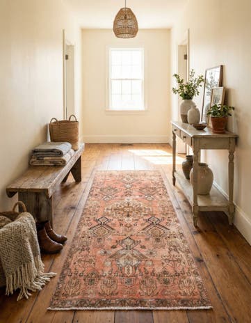 3' 6 x 7' 2 Hand Knotted Ultra Vintage Persian Wool Runner Rug